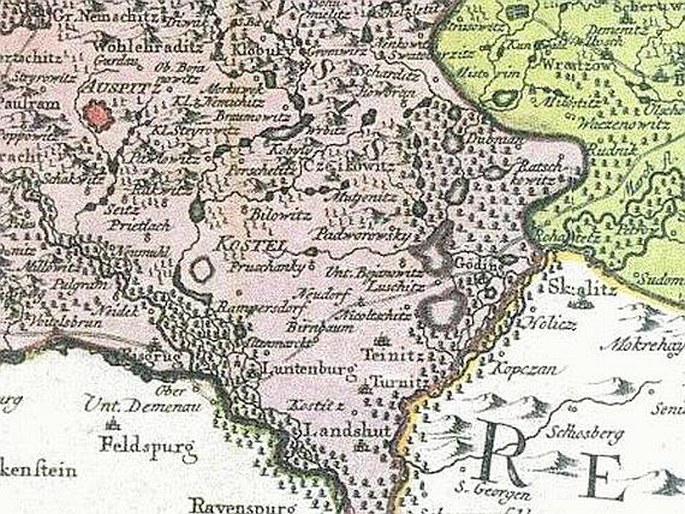 Mapa z roku 1742
